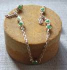 Sommer Romance Kette Worn-Silver, mit grünen Aventurinen